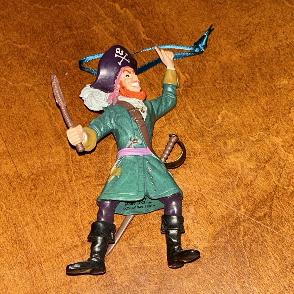 Disney Parks Pirates Of The Caribbean Ornament Auctioneer Red Beard Pirate‎